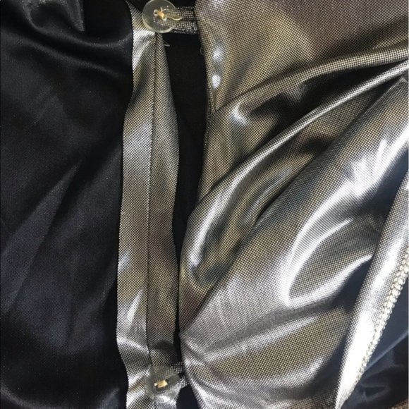 Paradox Chemise Montreal Metallic Silver Wrap Top Size Medium Vintage - Picture 8 of 10